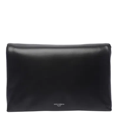 Dolce & Gabbana Leather Crossbody Bag In Nero