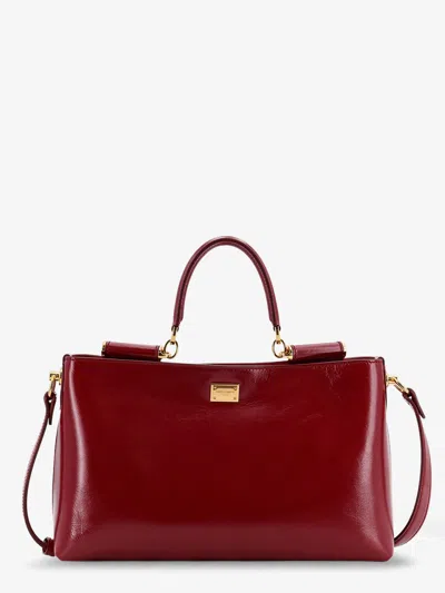 Dolce & Gabbana Leather Crossbody Bag In Red