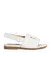 Dolce & Gabbana Logo-patch Sandals In White