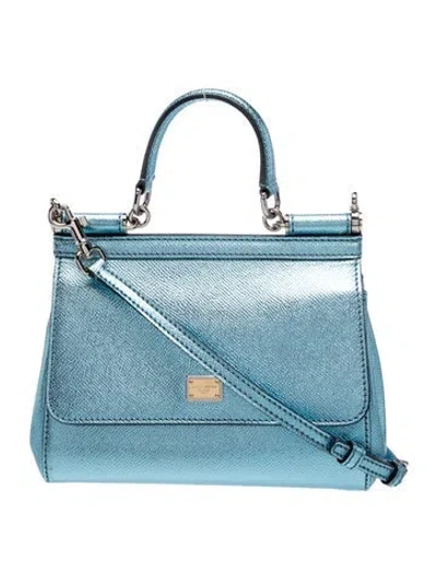 Pre-owned Dolce & Gabbana Leather Dauphine Leather Miss Sicily Medium W/ Tags