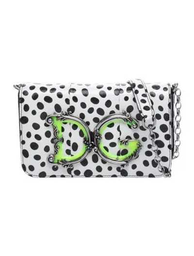 Pre-owned Dolce & Gabbana Leather Dc Girls In White