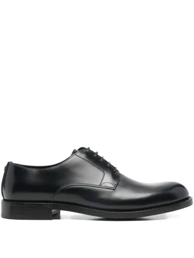Dolce & Gabbana Leather Derby Shoes In Black