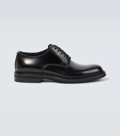 Dolce & Gabbana Black Leather Lace Up Shoes