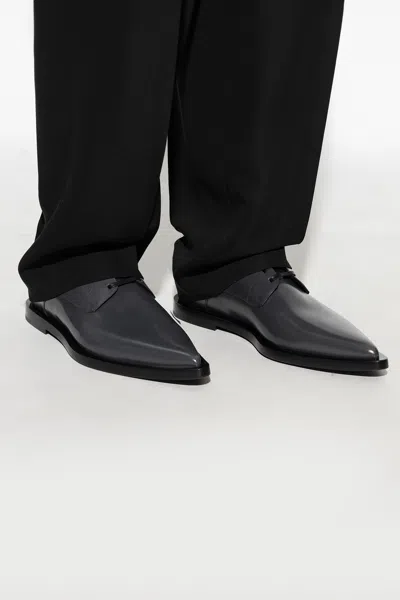 Dolce & Gabbana Leather Derby Shoes In Black