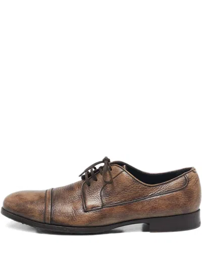 Pre-owned Dolce & Gabbana Leather Derby Shoes In Brown