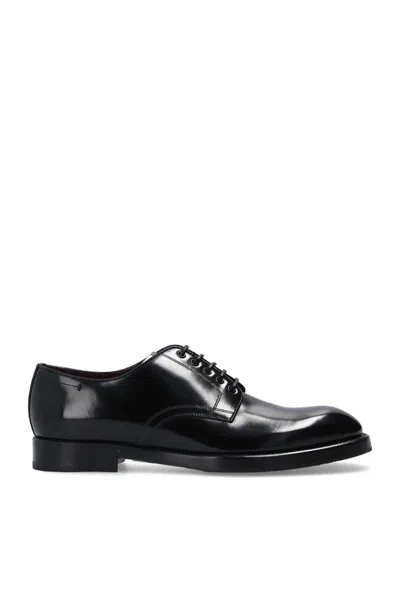 Dolce & Gabbana Leather Derby Shoes In Multi