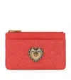 Dolce & Gabbana Leather Devotion Zipped Card Holder