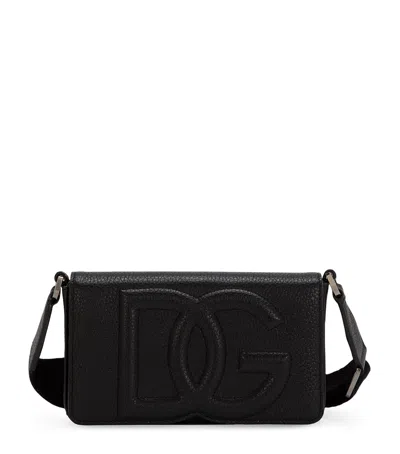 DOLCE & GABBANA LEATHER DG LOGO CROSS-BODY BAG