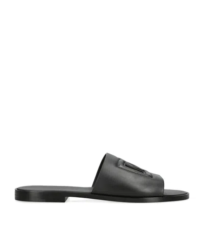 Dolce & Gabbana Leather Dg Slides