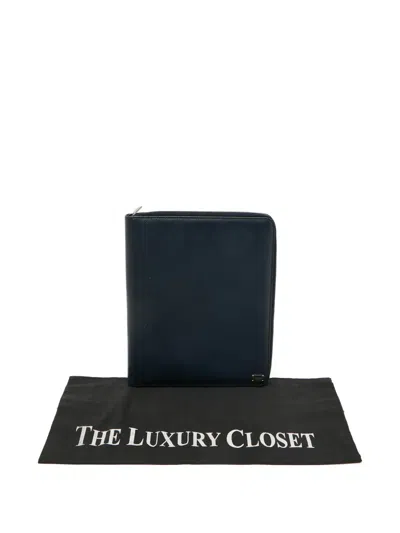 Pre-owned Dolce & Gabbana Leather Document Case In Blue