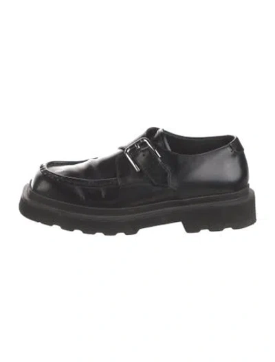 Pre-owned Dolce & Gabbana Leather Dress Loafers In Black