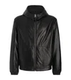 Dolce & Gabbana Leather Double-face Bomber Jacket With Drawstring