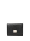 Dolce & Gabbana Leather Flap French Wallet In Black