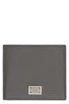 Dolce & Gabbana Black Textured Calf Leather Bi-fold Wallet
