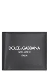Dolce & Gabbana Leather Flap-over Wallet In Black