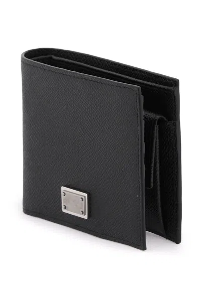 DOLCE & GABBANA LEATHER FLAP-OVER WALLET