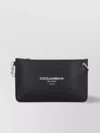 Dolce & Gabbana Leather Flat Pouch With Adjustable Strap