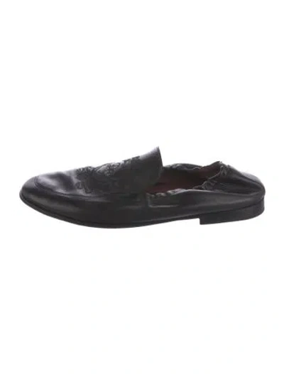 Pre-owned Dolce & Gabbana Leather Flats In Black