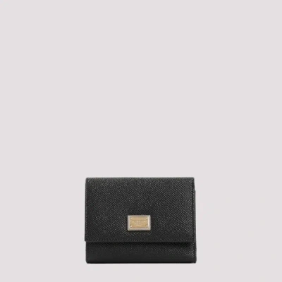 Dolce & Gabbana Leather French Flap Wallet Unica