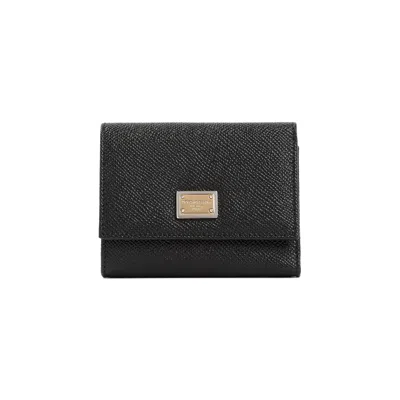 DOLCE & GABBANA DOLCE & GABBANA LEATHER FRENCH FLAP WALLET WOMEN