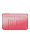Dolce & Gabbana Leather Gradient Zip Card Holder