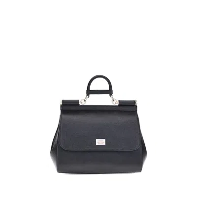 Dolce & Gabbana Leather Handbag In Black