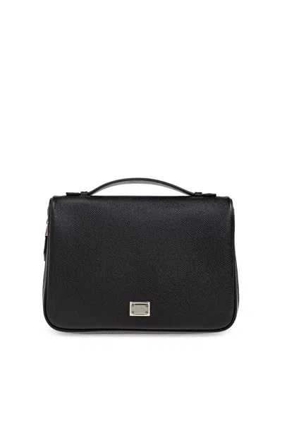 Dolce & Gabbana Leather Handbag In Black