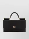 Dolce & Gabbana Leather Handbag With Rectangular Shape And Gold-tone Hardware In Black