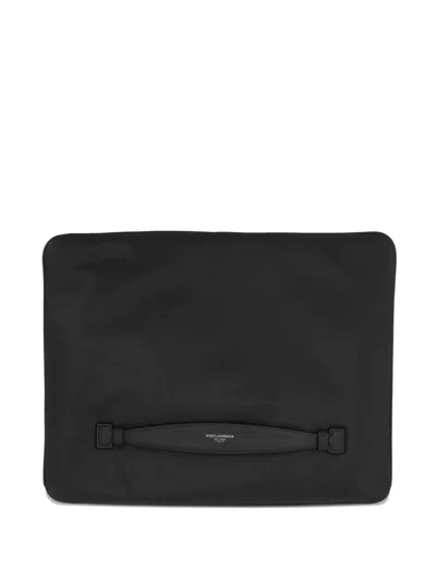 Dolce & Gabbana Leather-handle Zip Tote Bag In Black