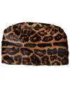 Dolce & Gabbana Brown Leopard Fur Women Bucket Hat In Brown