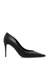 Dolce & Gabbana Black Pointed Pumps With Dg Detail In Black