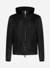 DOLCE & GABBANA LEATHER HOODED JACKET