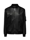 Dolce & Gabbana Zip Front Jacket With Ribbed Cuffs In Black