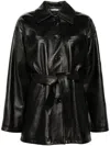 Dolce & Gabbana Drop Shoulder Belted Jacket In Black