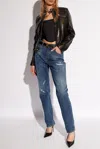 Dolce & Gabbana Leather Jacket In Black