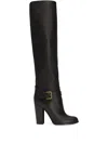 Dolce & Gabbana Leather Knee-high Boots In Black