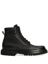 Dolce & Gabbana Leather Lace-up Boots In Black