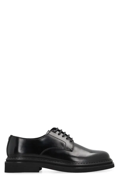DOLCE & GABBANA DOLCE & GABBANA LEATHER LACE-UP DERBY SHOES