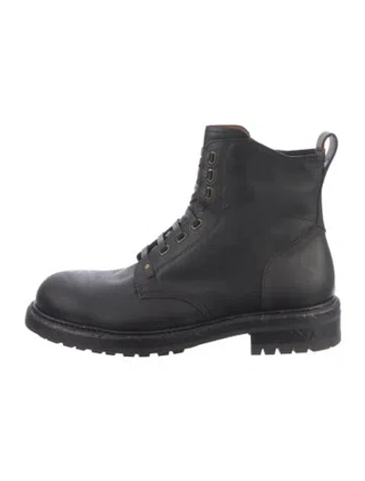 Pre-owned Dolce & Gabbana Leather Lace-up Boots In Black