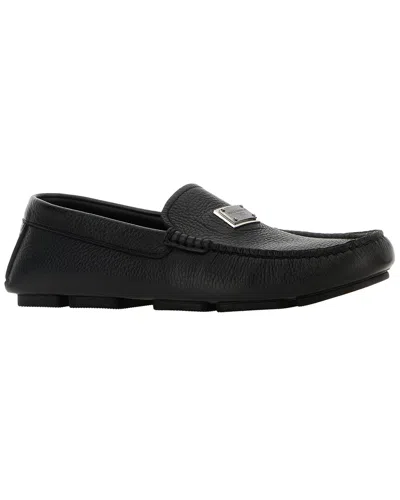 Dolce & Gabbana Leather Loafer In Animal Print