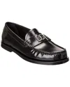 Dolce & Gabbana Dg Medallion Leather Classic Loafers In Black