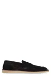Dolce & Gabbana 'florio' Black Loafers With Logo Detail On The Rear And Penny Slot In Black