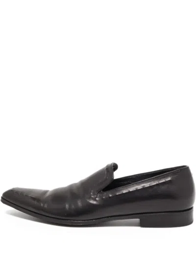 Pre-owned Dolce & Gabbana Leather Loafers In Black