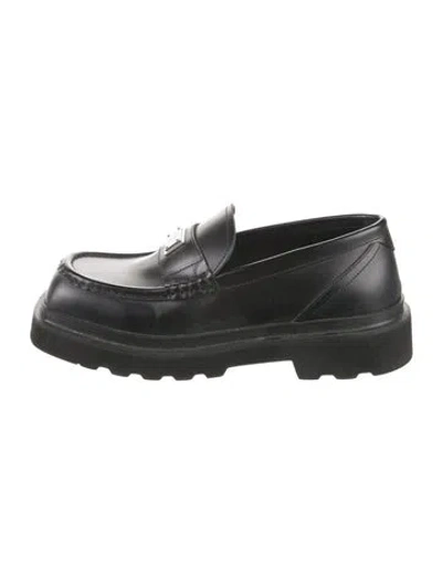 Pre-owned Dolce & Gabbana Leather Loafers In Black