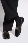 Dolce & Gabbana Ariosto Leather Cross-over Loafers In Black