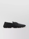 DOLCE & GABBANA LEATHER LOAFERS WITH ROUND TOE AND TEXTURED FINISH