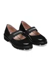 Dolce & Gabbana Leather Logo-band Ballet Flats In Black