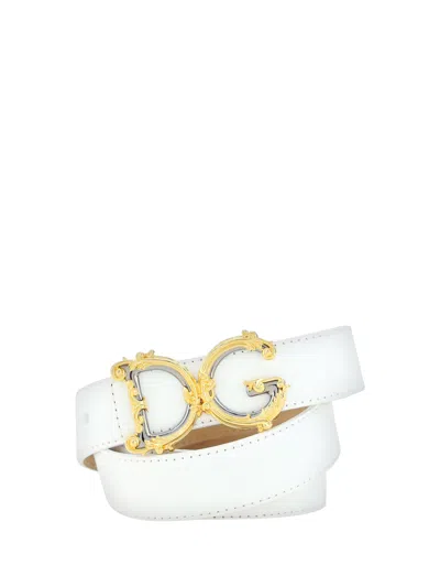 Dolce & Gabbana Belt In Bianco