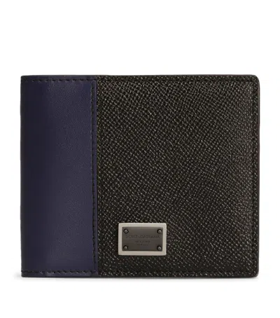 Dolce & Gabbana Leather Logo Plaque Bifold Wallet