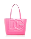 Dolce & Gabbana Leather Logo Tote In Lilac